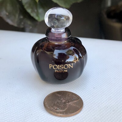 クリスチャン・ディオール Poison オードパルファム 5ml ビンテージ 💝MINIATURE 1980s Vintage POISON Christian Dior PURE PARFUM 5ml