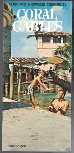 2 1960'S CORAL GABLES & SILVER SPRINGS FLORIDA TRAVEL ADVERTISING BROCHURE MAPS - Picture 4 of 8