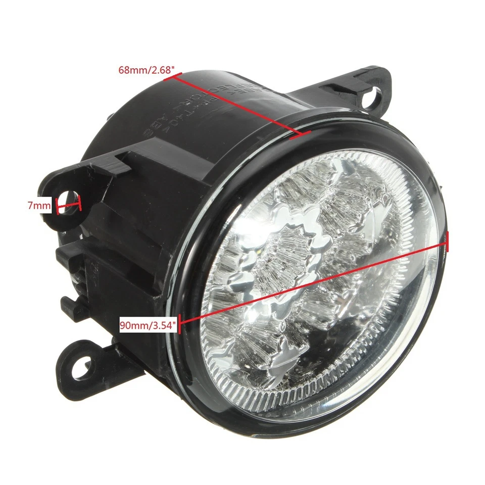 Pair LH+RH LED Fog Light Lamp For Mitsubishi Triton L200 Outlander Pajero Mirage - image 4 of 4