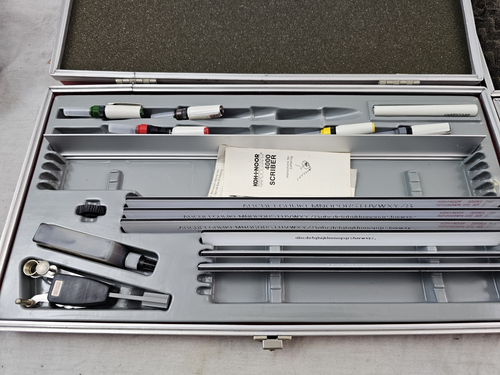 LOTE DE 2 JUEGOS RAPIDOGRAPH VINTAGE CON FUNDAS KOH-I-NOOR 4000 SCRIBER - Imagen 2 de 3