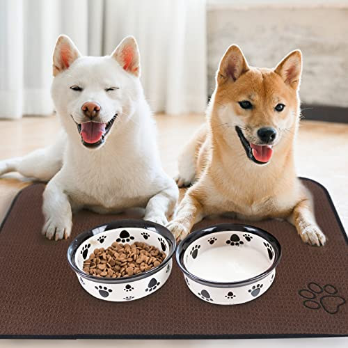 Microfiber Large Pet Food Mat Dog Feeding Mat Pet Bowl Mat with Anti-Skid - 第 3/7 張圖片