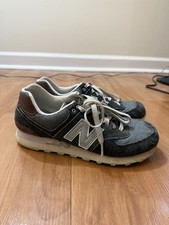 New Balance 574 Women's Cruisin Sneakers Gray Brown Leather Mesh Athletic 8.5