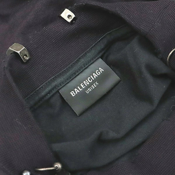 BALENCIAGA Shinjuku Earring Decoration Distressed Crew Neck T-Shirt Short thumbnail 6