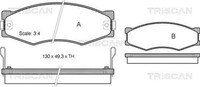 Triscan Bremsbelagsatz Scheibenbremse 8110 14103 FüR Nissan Pick UP D22 D21 T72