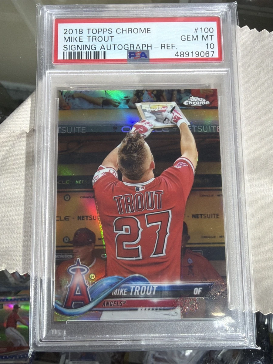 Mike Trout 10 Graded Baseball Sports Trading Cards & Accessories