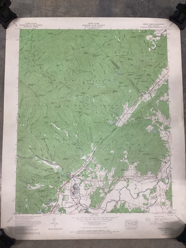 Mappa Topografica Vintage Quadrilatero Foresta Pisgah 1965 Tennessee Valley Autore