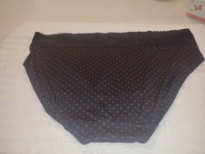 Womens 3XL Black/Red Polka Dot Brief Panties ...
