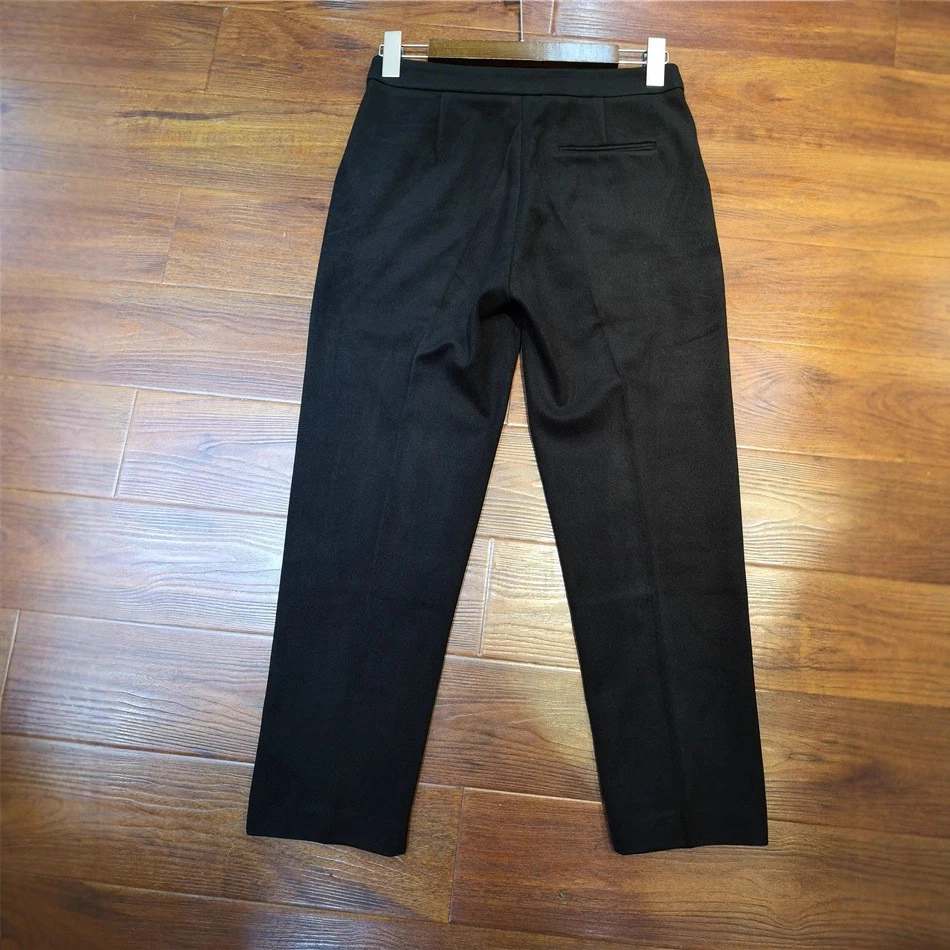 Max Mara Womens New Autumn Winter Wool Cotton Blended Fabric Pants - Image 3 of 4