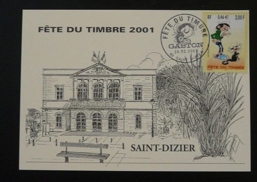 stamp day city hall FDC card France 2001