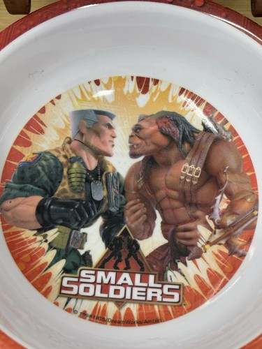 Vtg 1998 Small Soldiers Plastic Plate Chip Hazard Archer Zak & Cereal Bowl - Picture 2 of 10