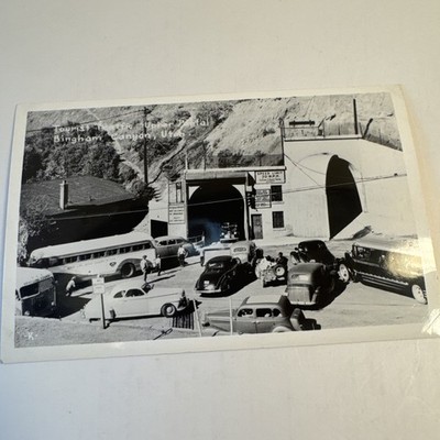 Traffic Upper Portal Copperfield Tunnel Bingham Canyon Utah c1940s Real Photo