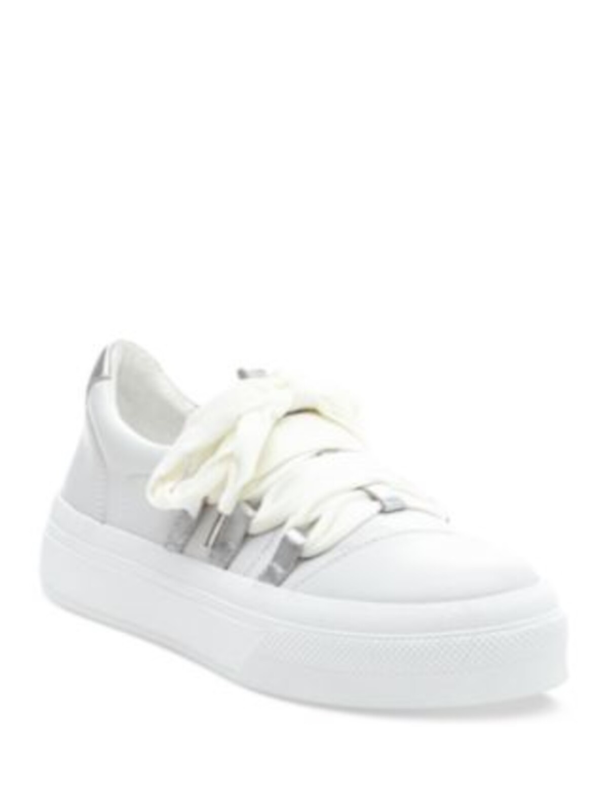 J SLIDES Женские кожаные кроссовки на платформе Garson Toe в белую полоску на платформе 7 М