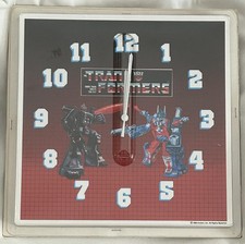 VTG 1986 Transformers Wall Clock NOS Sealed G1 Hasbro U