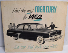 1952 Mercury Dealer Sales Brochure - Form M-52-2 - Foldout Style *GOOD*