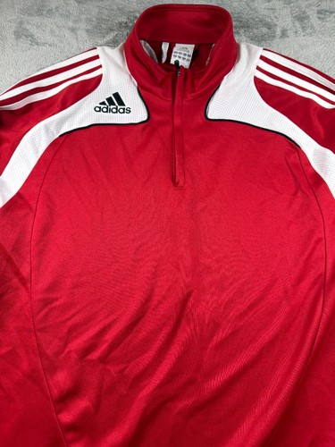 Adidas Clima365 ClimaCool Red White 1/4 Zip Pullover Training Jacket Men’s XL - Picture 2 of 7