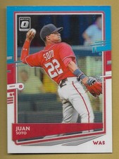 JUAN SOTO 2020 PANINI DONRUSS OPTIC BLUE WHITE INSERT CARD #161 MLB STAR!