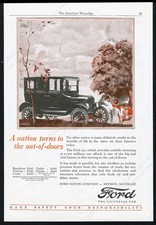 1925 Ford Model T Fordor Car Color Art Vintage Print Ad 1925 Ford Model T Fordor Car Color Art Vintage Print Ad