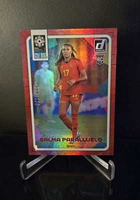 #'d/299   SALMA PARALLUELO RC SSP 2023 Panini Donruss Women's World Cup Red 169