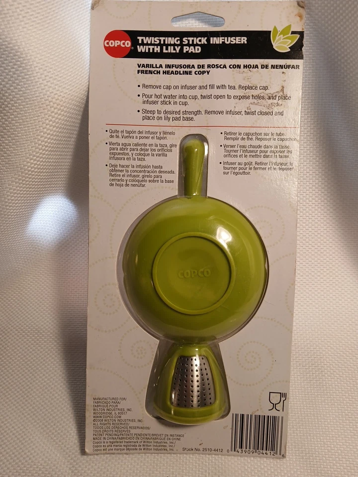 COPCO TWISTING STICK INFUSOR DE CHÁ COM ALMOFADA DE LÍRIO NOVO no CARTÃO - Imagem 3 de 4