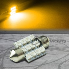 12 Smd 12smd 31mm 3528 Bright Amber Led Interior Dome Wedge Light Bulbpanelmap