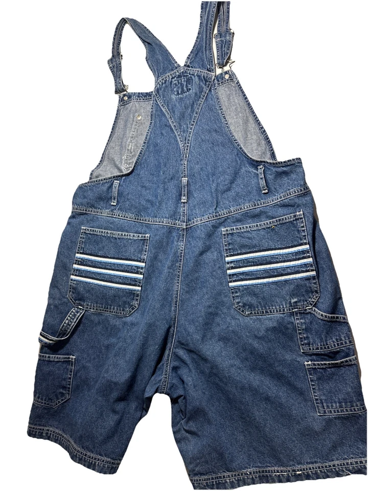 De Colección Route 66 Peto Pantalones Cortos Mujer XL Azul Denim Mono Baberos Hong Kong Foto 2 de 4