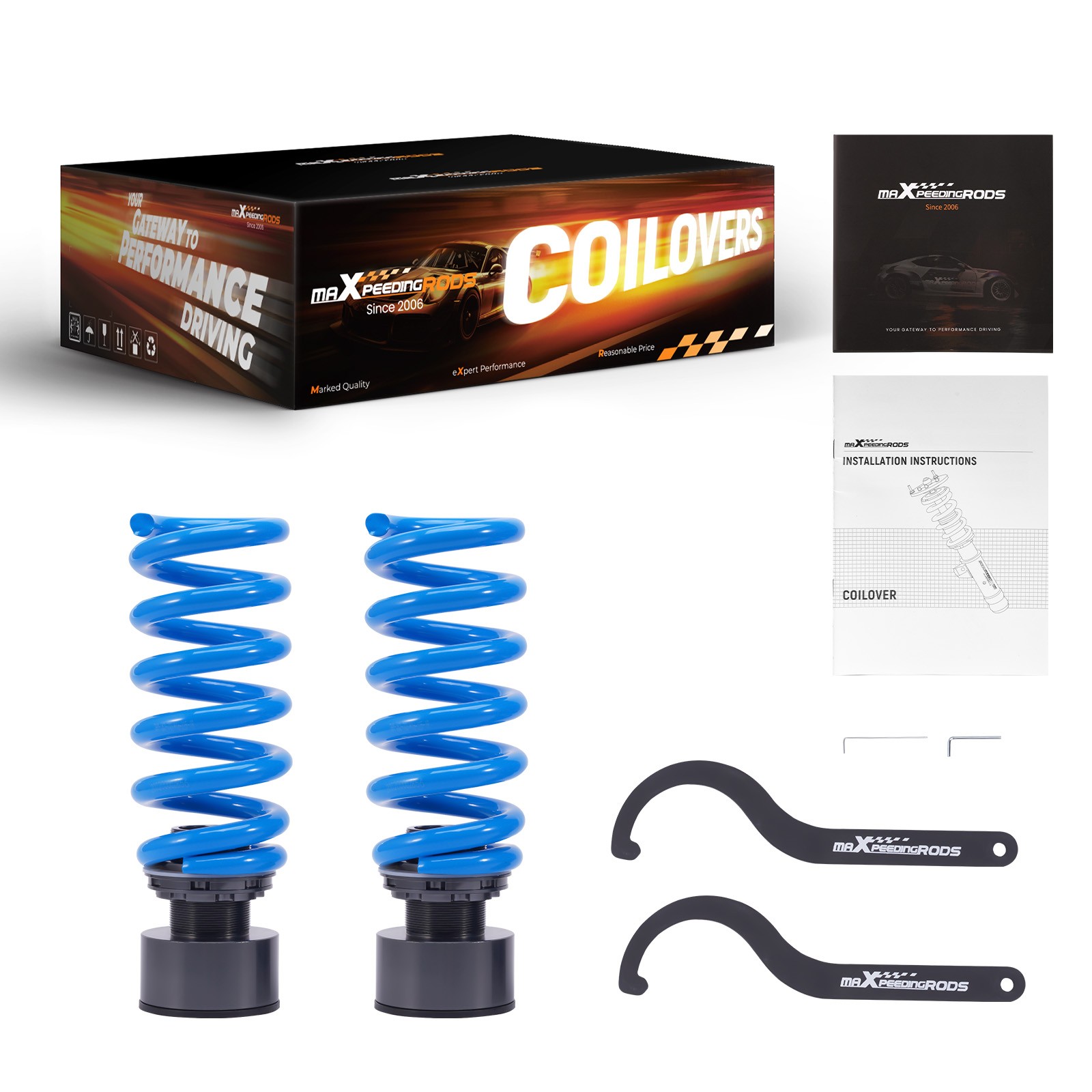 MaXpeedingrods T6 Coilovers 24 Way Adjustable Kit For Maserati Ghibli 14-24 RWD