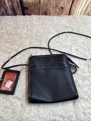 Vintage 1990 s Esprit Black Leather Crossbody 