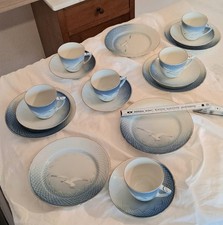 6x Gedeck Kaffeegedeck Tasse + UT + KT B&G Bing Grondahl Kjobenhavn Denmark Möwe