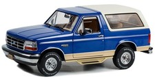 GREENLIGHT - 1996 car blue color Eddie Bauer edition - Ford Bronco -...