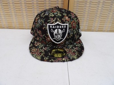NWT Men's Las Vegas Raiders Floral Corduroy New Era Fitted Hat 7 1/4