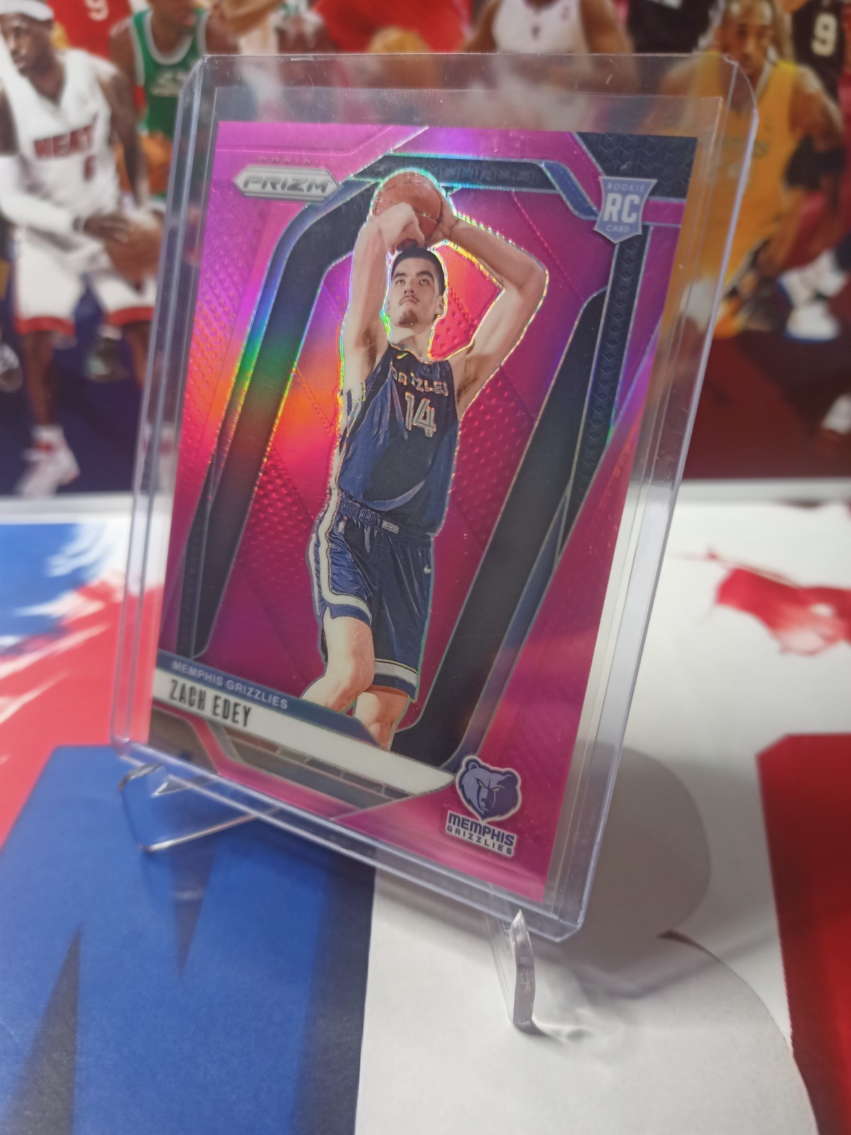 Zach Edey Rc Pink Prizm Numbered /249 Panini Prizm 2024-25🔥🔥 Ready To Grade