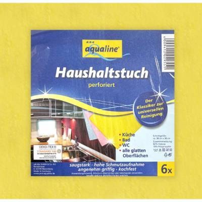 Aqualine Perforierte Haushaltstücher - 6 Stück, Made in Germany, Optimale Reinig