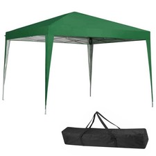 Gazebo 3x3 Pieghevole Impermeabile Richiudibile Fisarmonica Fiera mercato Verde