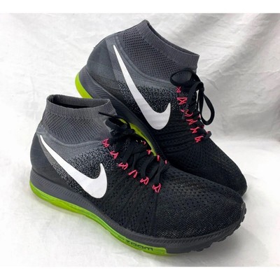 Nike Zoom All Out Flyknit Mid Top Running Sneaker Black/Gray Woman  Size 11.5 Nike Zoom All Out Flyknit Mid Top Running Sneaker Black/Gray  main image 4