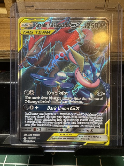 Greninja & Zoroark GX (Full Art) 200/214 Sm-Unbroken Bonds Holo