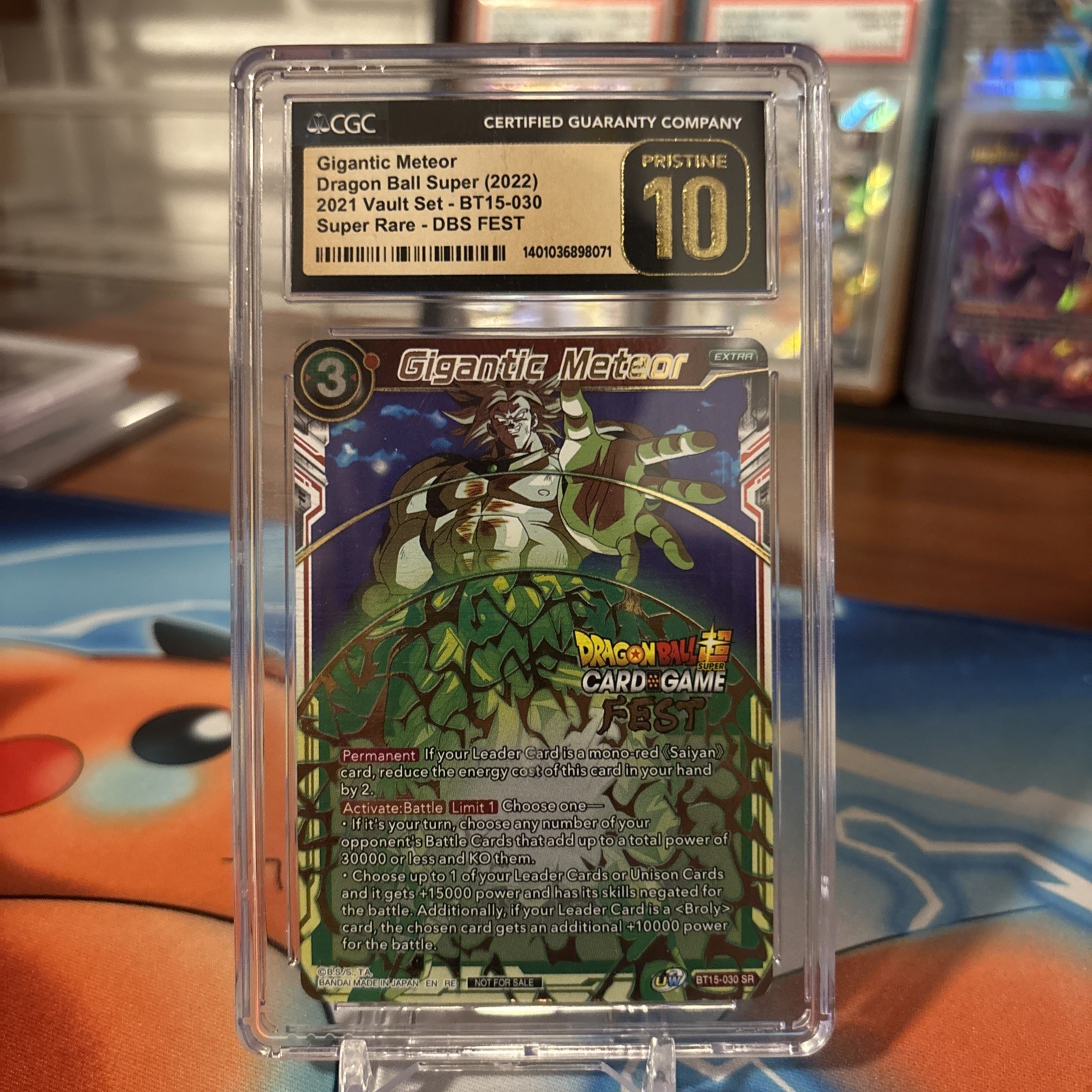 Broly Gigantic Meteor Foil Dragon Ball Super Card Game FEST GOLD STAMP CGC 10