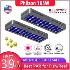 165W 1-2PCS Full Spectrum LED Planted Aquarium Lights Coral Reef Grow Fish Grow