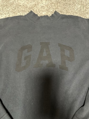 YZY Yeezy Gap Balenciaga Long Sleeve Shirt Size XS Black Dove Crewneck - Picture 5 of 6