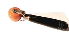 Vintage 1940's Hyde Wallpaper Seam Roller, Bakelite Roller, Black Wood Handle