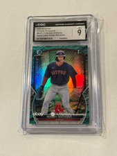 2023 BOWMAN 1st CHROME AQUA LUNAR CRATER REFRACTOR ROMAN ANTHONY RC /125 CGC 9
