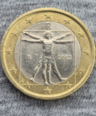 #ad #ad 2002 One Euro Coin Rome Italy Leonardo Da Vinci $140.00