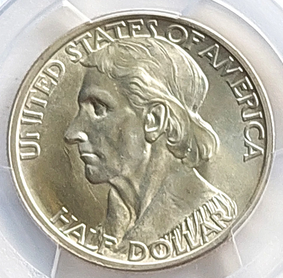 1935  50 C  Boone ,  PCGS  MS 64 , nice  silver coin           #2071, # 68-16  - Image 2 of 4