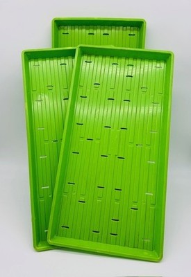 Bootstrap Farmer Microgreen 1020 Trays, Green, Extra Strength with Holes   Used