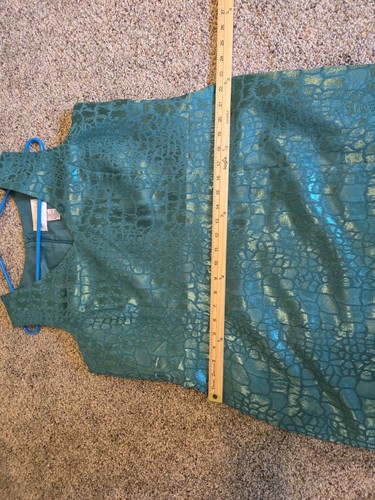 Roaman's Women's Jacket Shift Dress Size 16W 100% Polyester Green Vintage - Picture 14 of 15