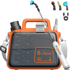 2 Gallon Electric Garden Sprayer, Battery Powered Weed Sprayer with Telescopic W