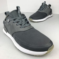 True Linkswear Lux Hybrid Wanderlux Mens Size 13 Golf Shoes Black Grey Spikeless