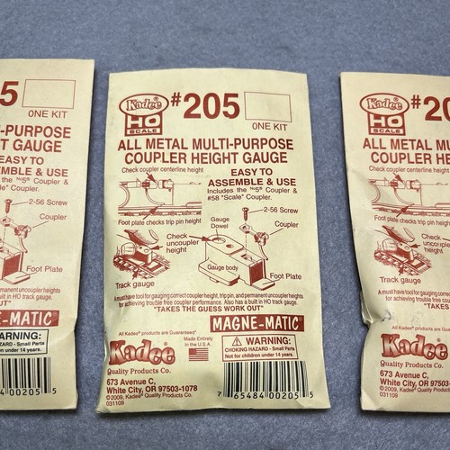Kadee HO scale # 205 Multi-Purpose Coupler Height Gauge - Lot of 3 - Picture 2 of 4