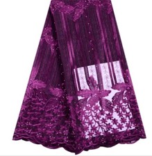 Hot Sale French Nigeria Lace Fabrics High Quality Tulle Lace Fabric for Wedding