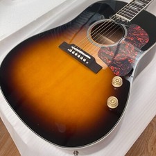 Fast delivery J160e acoustic electric guitar solid spruce top bone n in sunburst