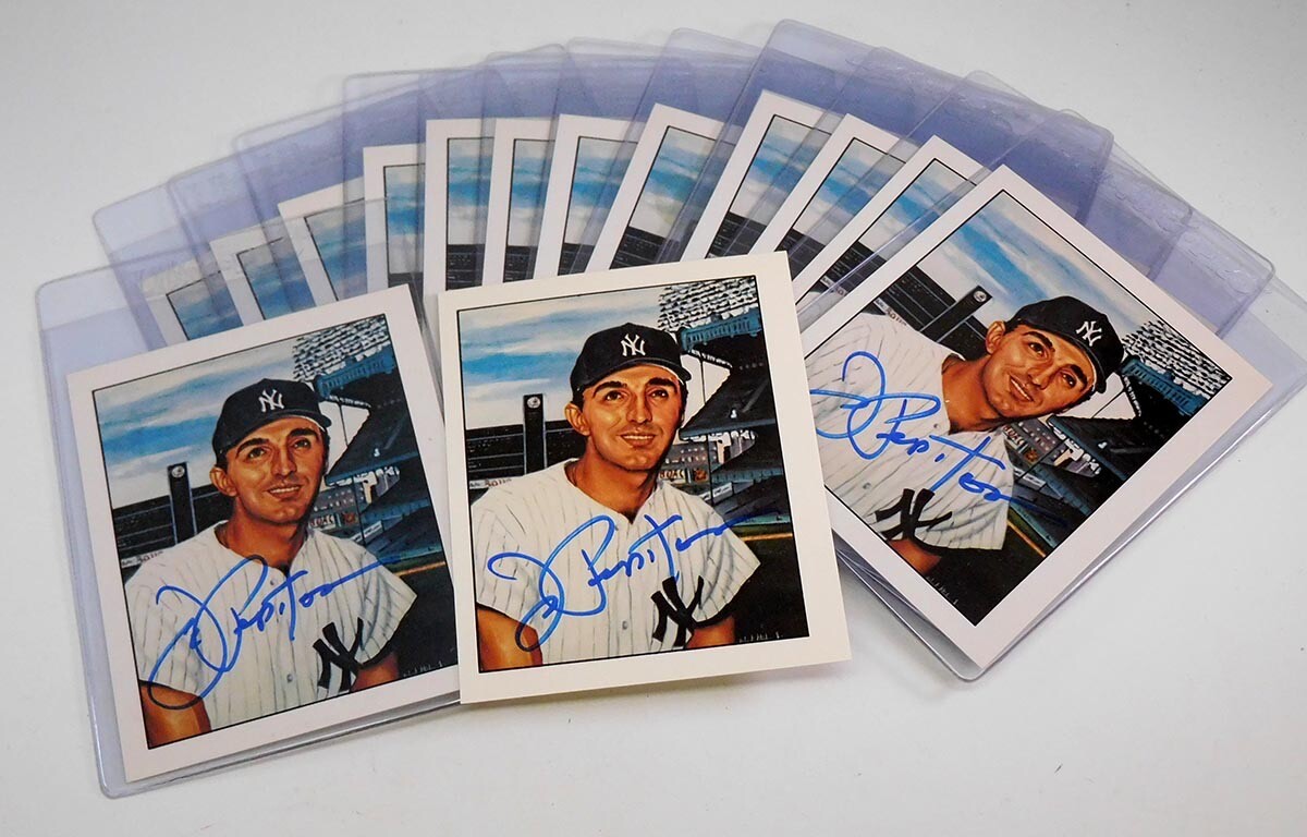 Lot of 15 Joe Pepitone Yankees Signed 1983 TCMA Cards with B&E